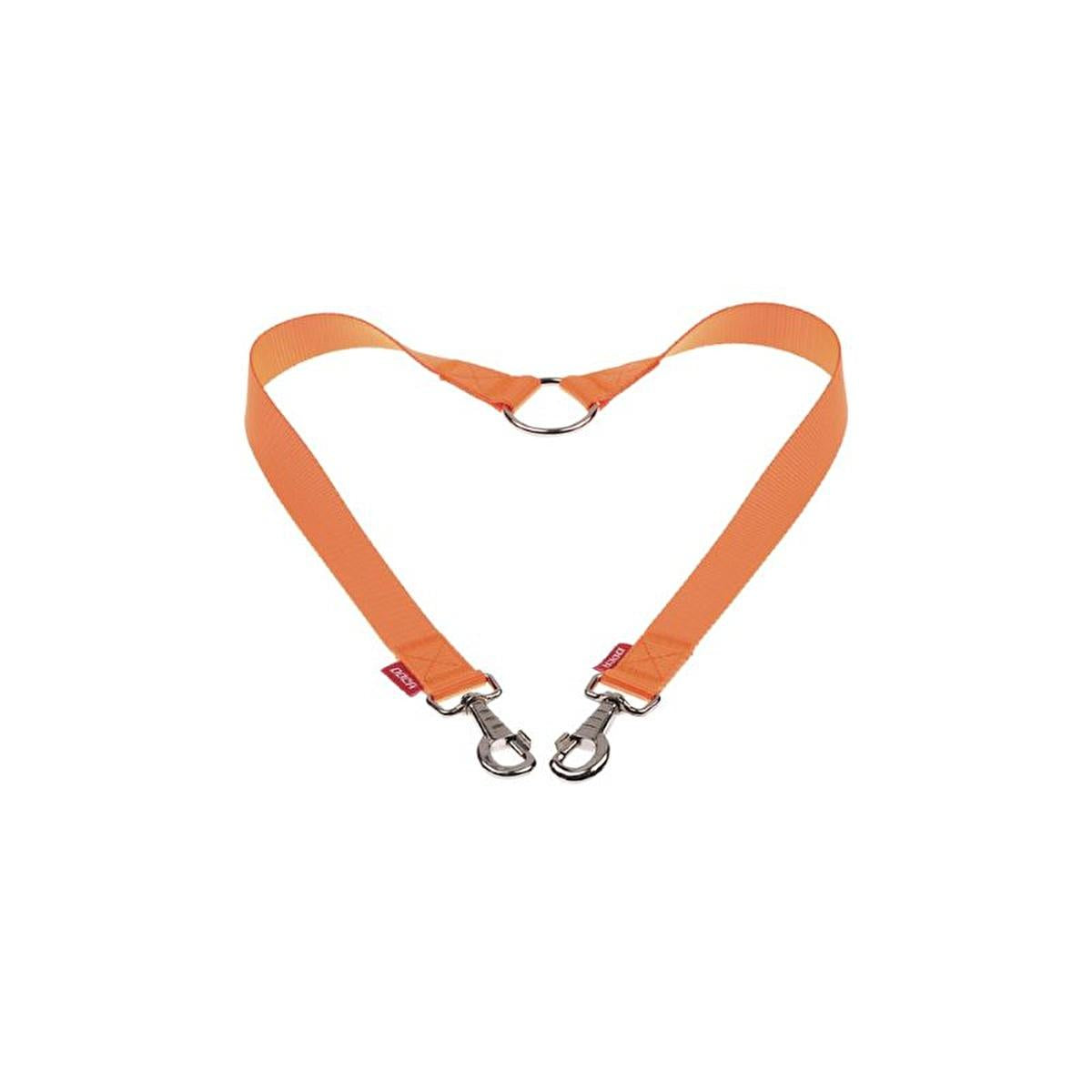 Doca Woven Orange Fabric Double Stroller Strap - Comfortable, Adjustable, and Durable Stroller Accessory for Parents by Beauty Care Bag