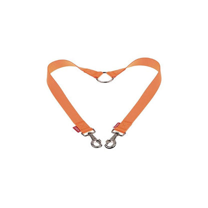 Doca Woven Orange Fabric Double Stroller Strap - Comfortable, Adjustable, and Durable Stroller Accessory for Parents by Beauty Care Bag