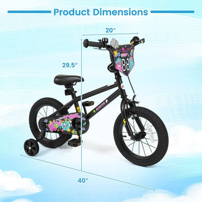 kids bike with monster graphics and training wheels by GBruno Store, view 20