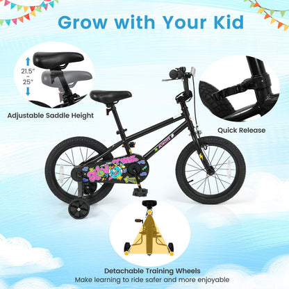 kids bike with monster graphics and training wheels by GBruno Store, view 30