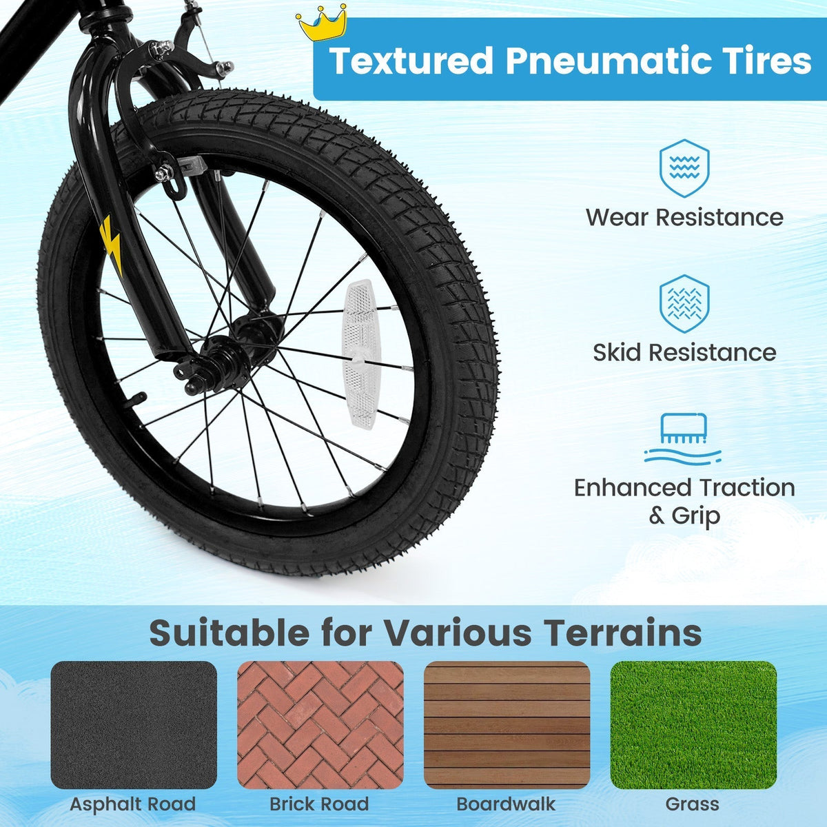 kids bike with monster graphics and training wheels by GBruno Store, view 31