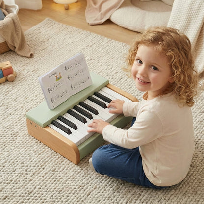 18-key wooden kids piano with music stand by GBruno Store, view 2