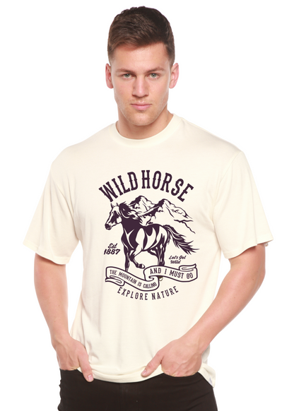 Wild Horse men's short sleeve graphic T-shirt in bamboo viscose and organic cotton