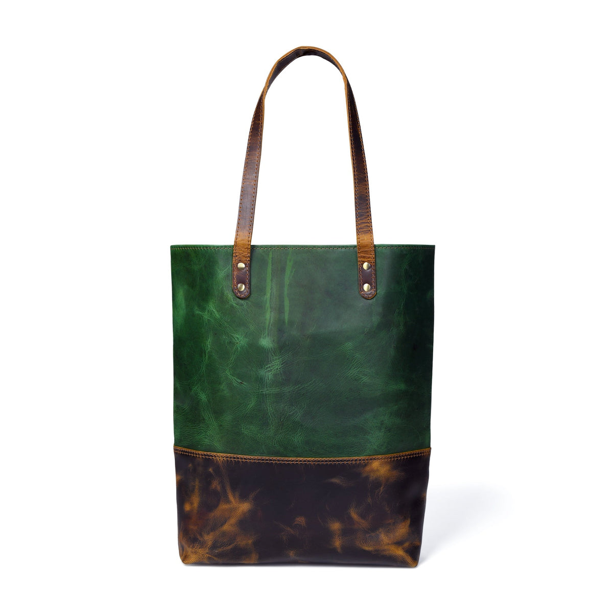 Green Women's Leather Tote by Classy Leather Bags