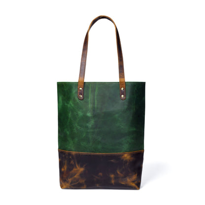 Green Women's Leather Tote by Classy Leather Bags