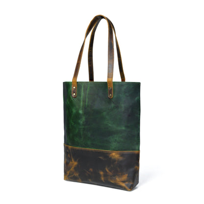 Green Women's Leather Tote by Classy Leather Bags