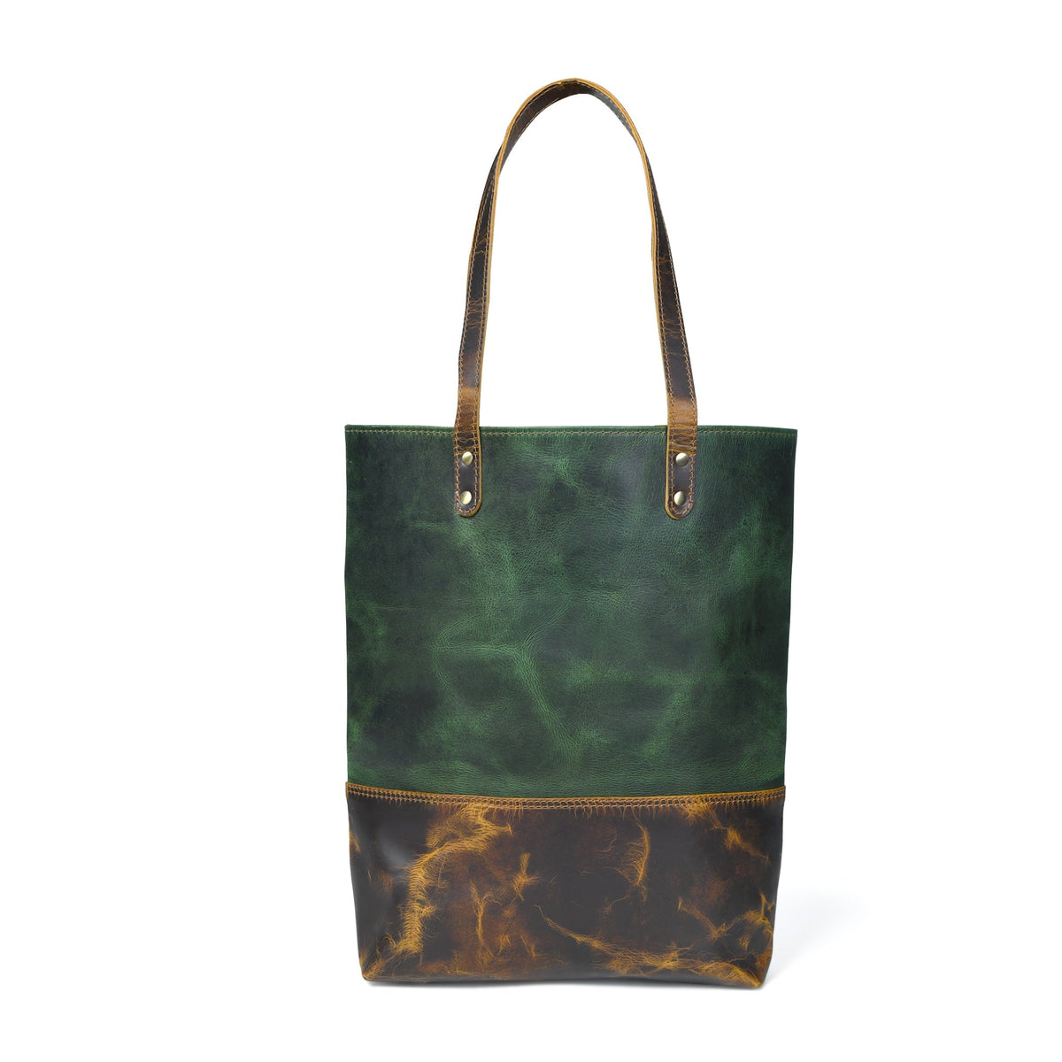 Green Women's Leather Tote by Classy Leather Bags
