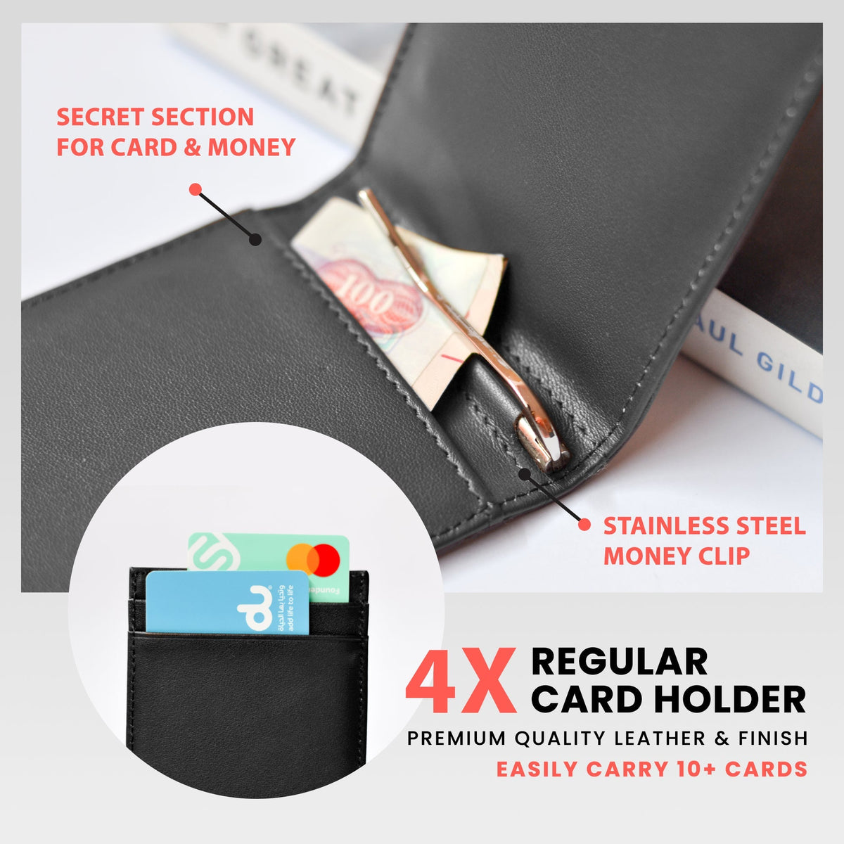 Avera Group Slim Genuine Leather Rfid Blocking Bifold Wallet With Money Clip by Avera Group