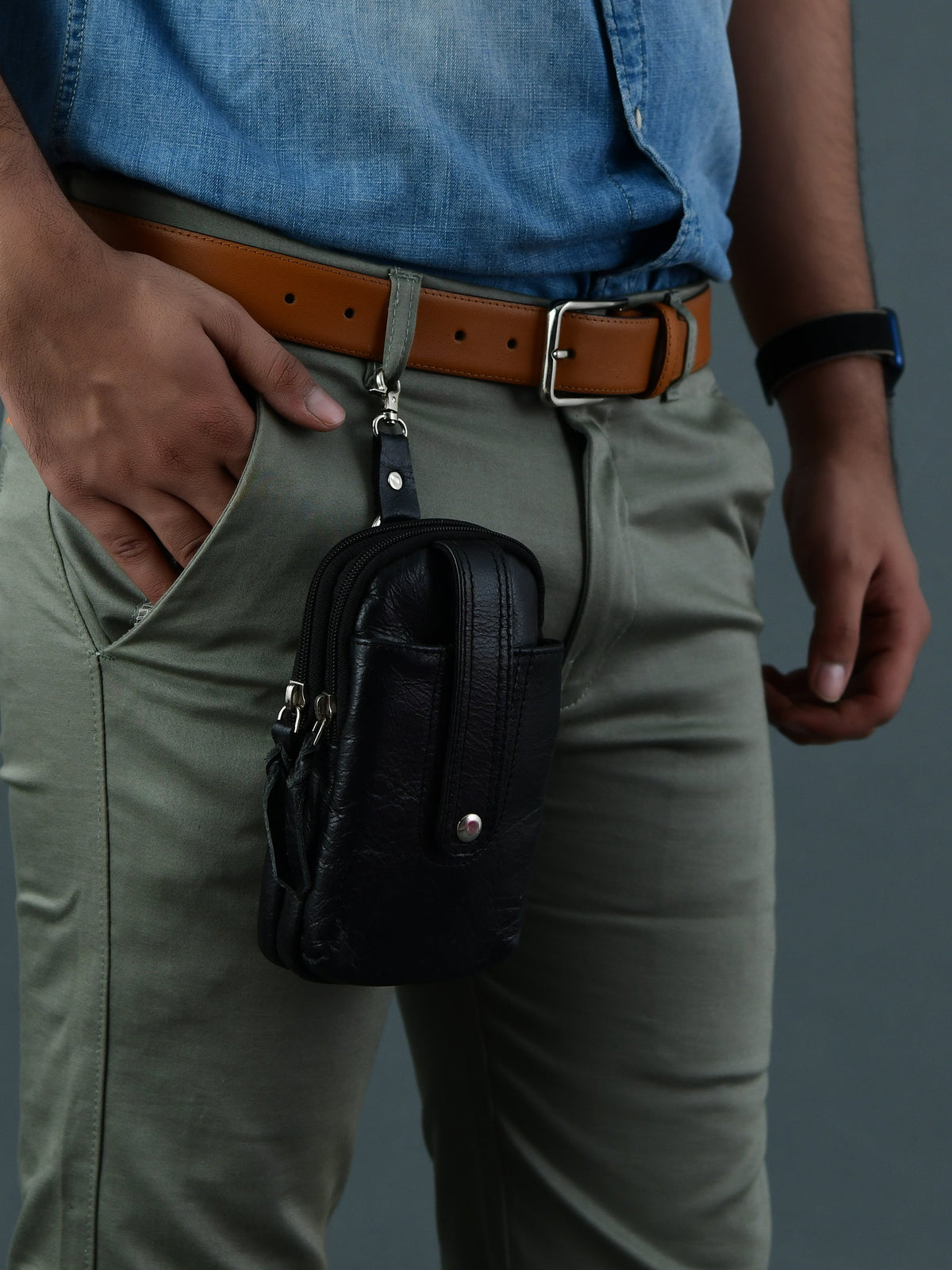 Jet-Set Organizer: Leather Phone Pouch by Classy Leather Bags