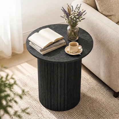 18 inch round fluted pedestal side table by DirectDeals, view 17