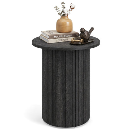 18 inch round fluted pedestal side table by DirectDeals, view 20