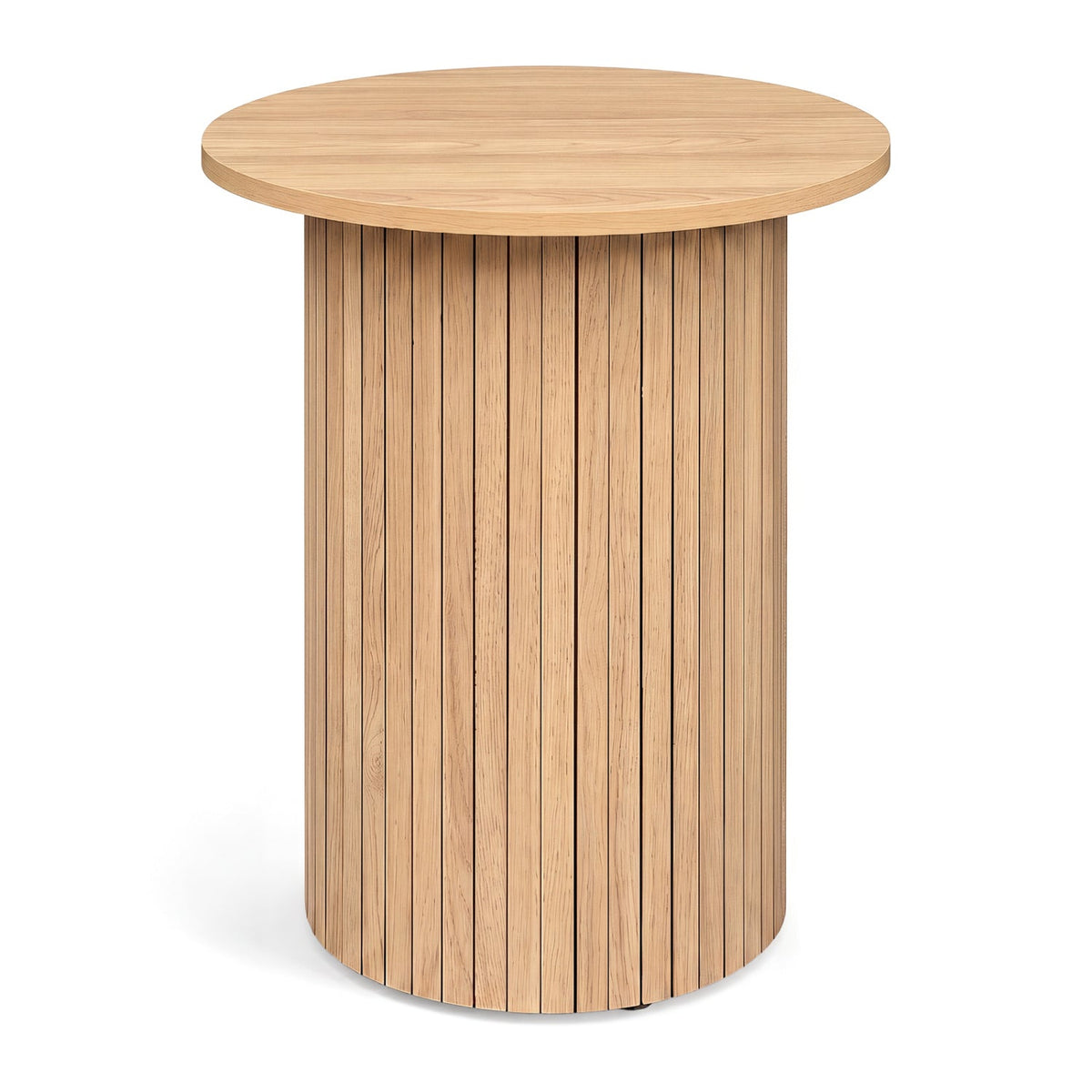 18 inch round fluted pedestal side table by DirectDeals, view 3