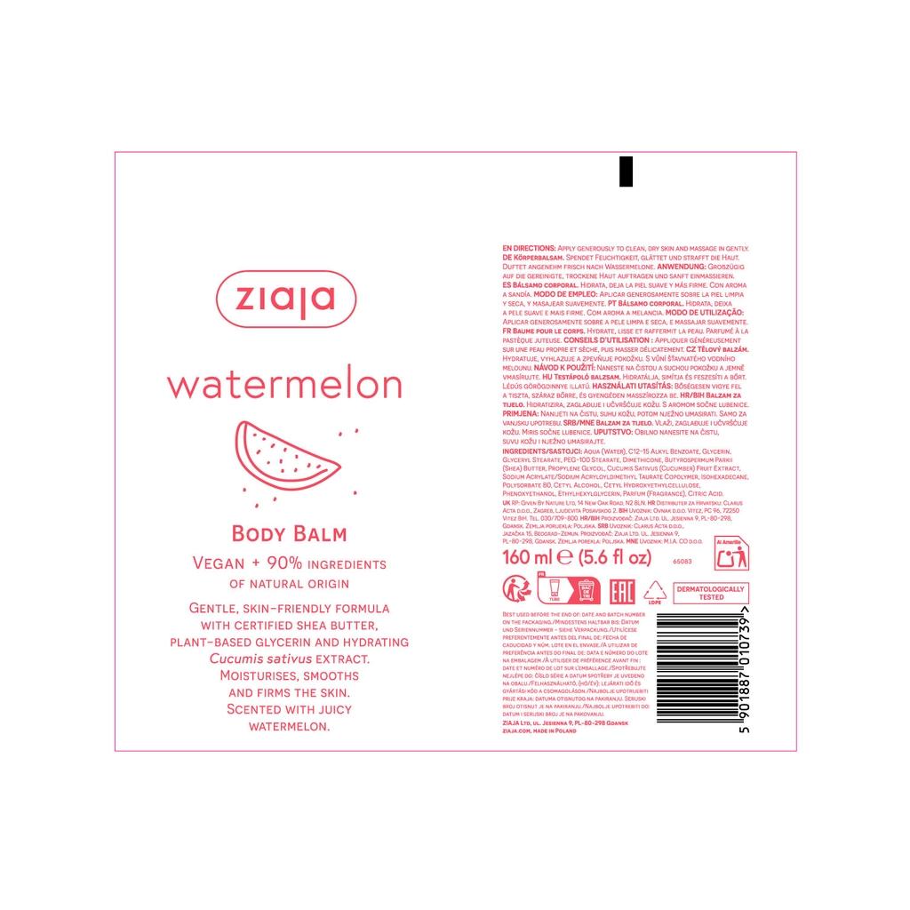 Ziaja Watermelon Body Cream Hydrating Lotion 160 ml by Beauty Care Bag
