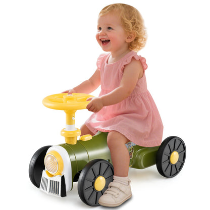 Ride on Toy with Steering Wheel and Train Whistle Sound Button by GBruno Store