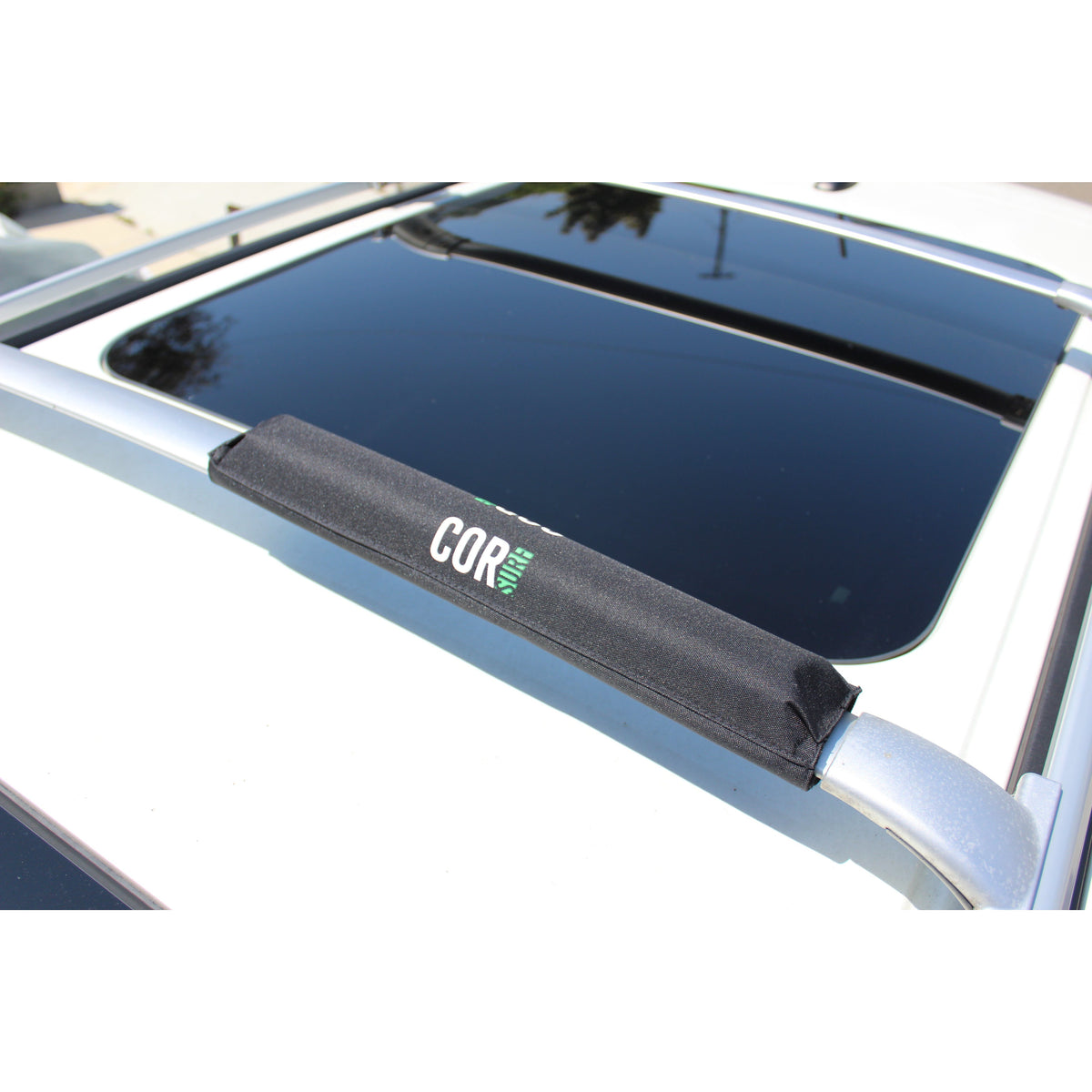 Aero Roof Rack Pad with 10' Scratch-Resistant Tie Downs(Flat Bars) by COR Surf