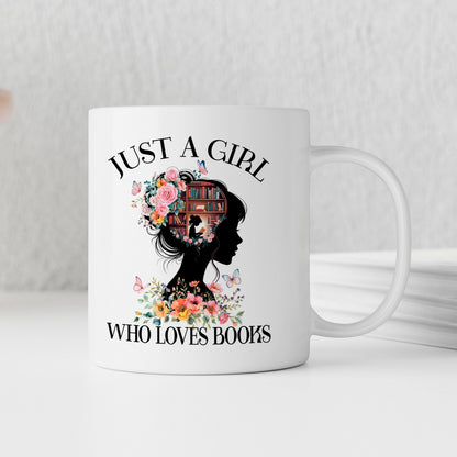 Book Lover Coffee Mug – Floral Book Mug | Ceramic, Microwave Safe Gift by Joyful Moose