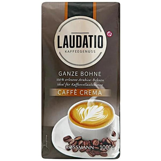 Laudatio 100% Arabica Cafe Crema whole coffee beans, 1000g