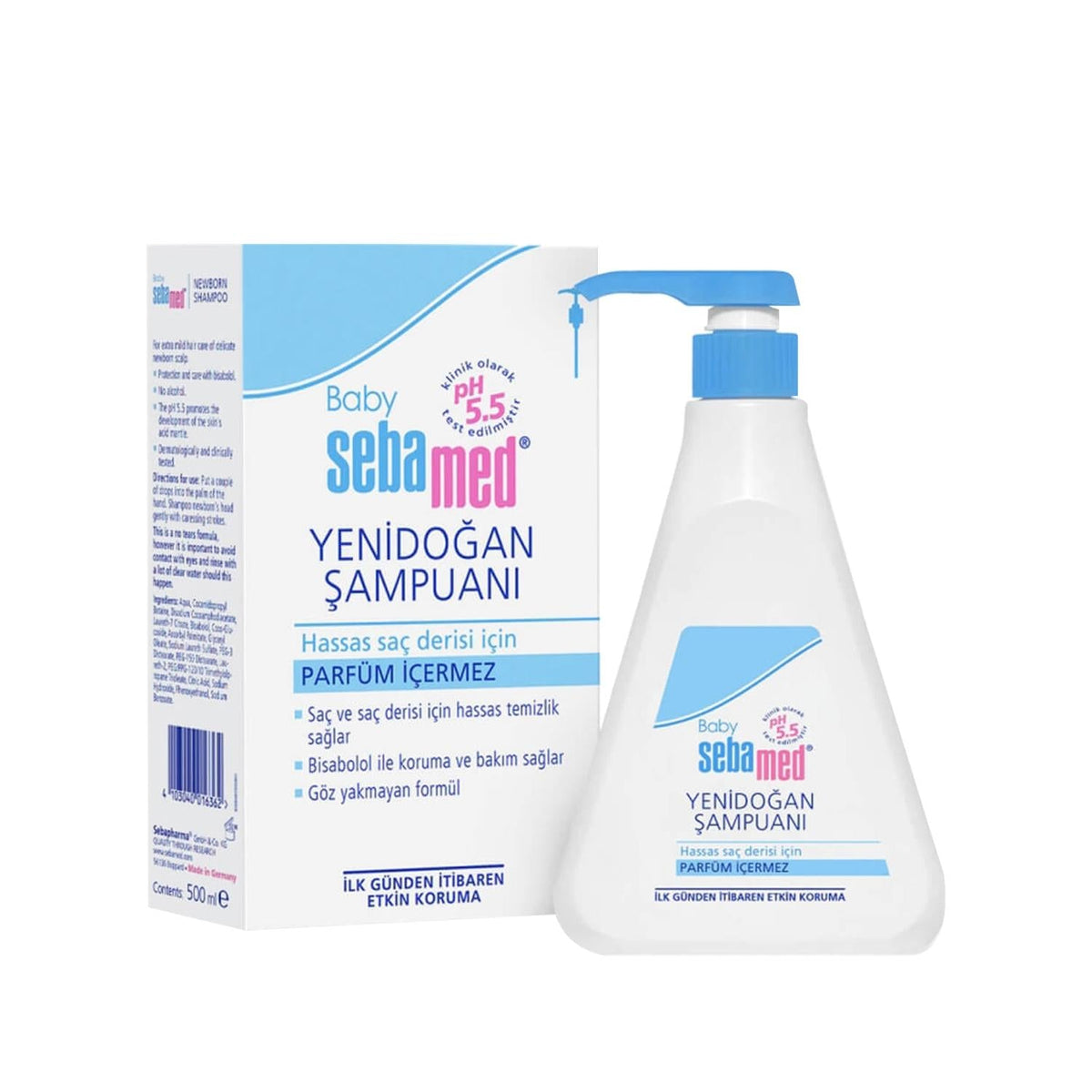Sebamed Baby Newborn Shampoo 500ml - Gentle, pH Balanced for Sensitive Skin by Beauty Care Bag