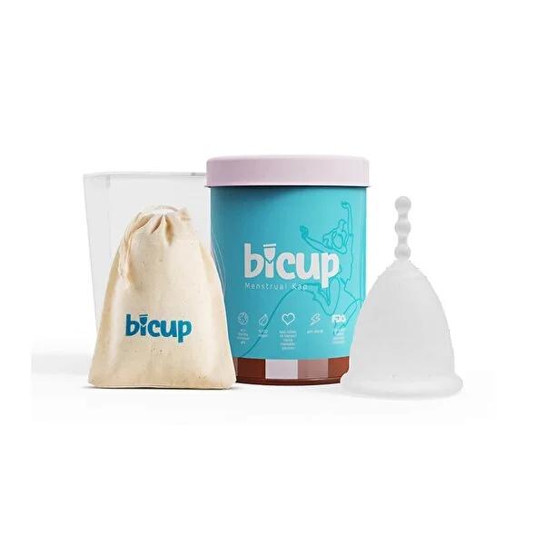 Bicup Medical Silicone Menstrual Cup with Sterilization Container - Reusable, Vegan, Hypoallergenic by Beauty Care Bag