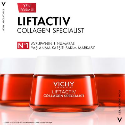 Vichy LiftActiv Collagen Specialist: Anti-Aging Face Cream - Reduce Wrinkles, Boost Skin Elasticity with Hyaluronic Acid & Vichy Thermal Water by Beauty Care Bag