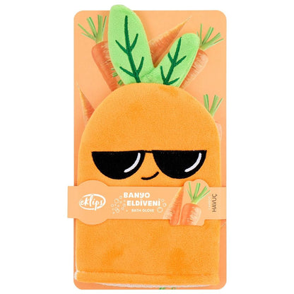 Eklips Carrot Bath Mitt for Gentle Exfoliation 1 pc by Beauty Care Bag