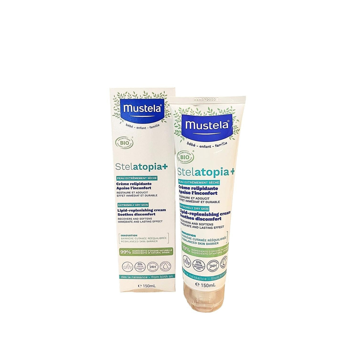 Mustela Stelatopia moisturizing cream for dry, sensitive skin, 150 ml