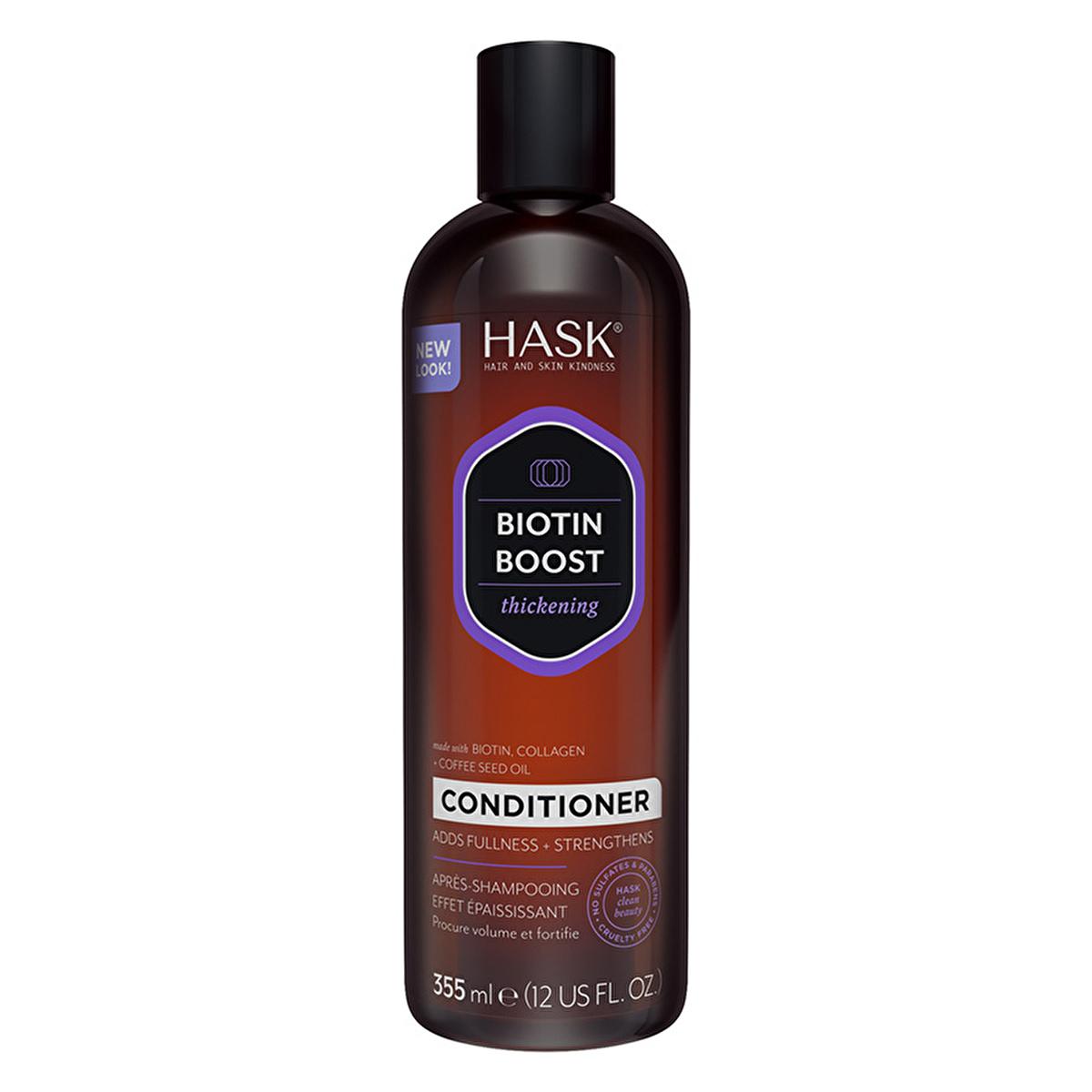 Hask Biotin Boost Volumizing Hair Conditioner: Thicken Fine Hair, Sulfate & Paraben-Free, Collagen & Coffee Enriched - Enhanced Shine & Growth by Beauty Care Bag