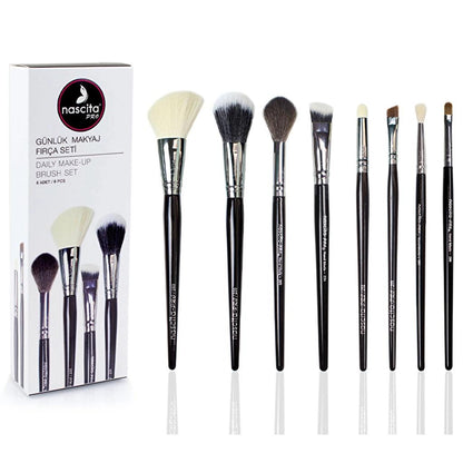 Nascita Pro 8-Piece Daily Makeup Brush Set by Beauty Care Bag