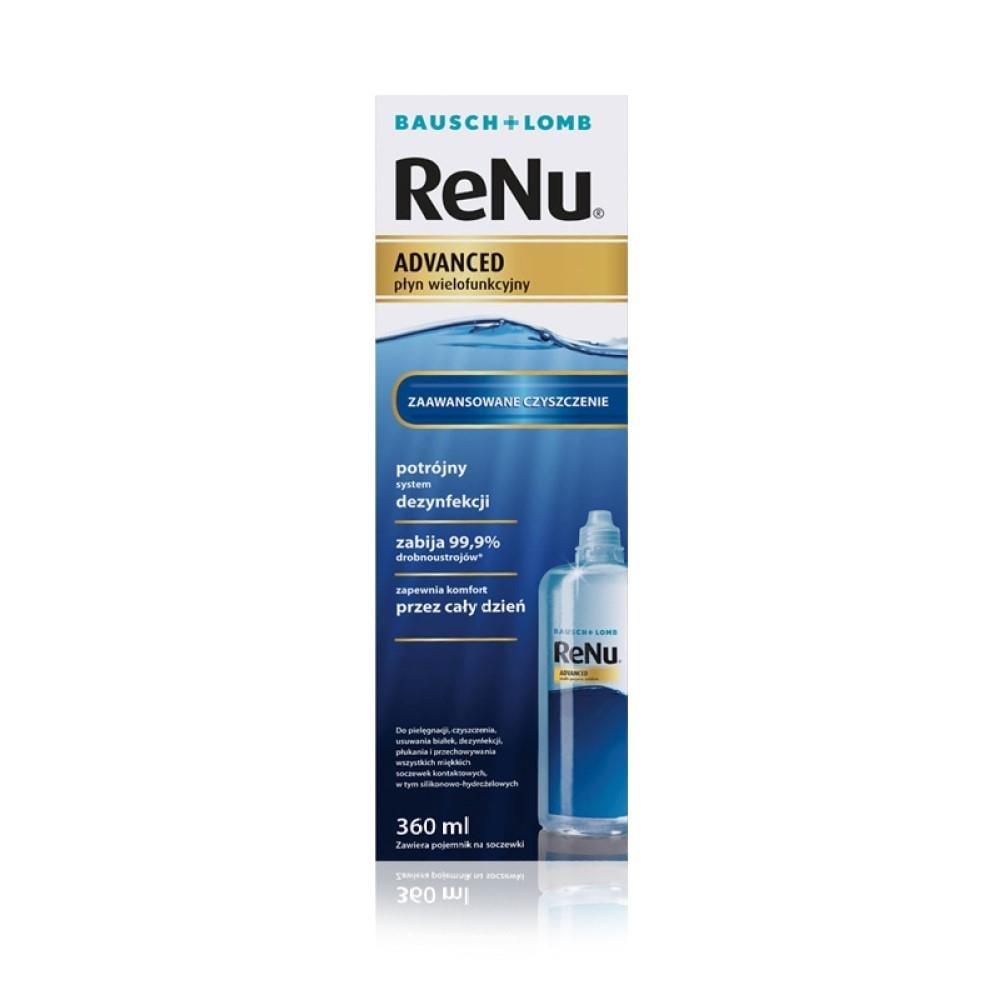 ReNu Advanced Lens Solution 360ml - Multi-Purpose Contact Lens Care for All Lens Types, 12.18 fl oz by Beauty Care Bag