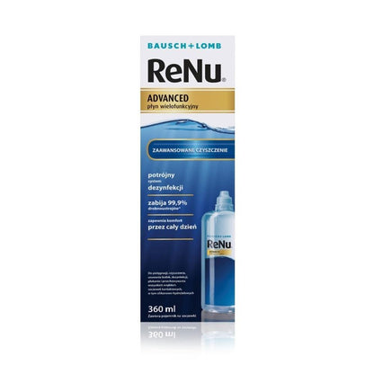 ReNu Advanced Lens Solution 360ml - Multi-Purpose Contact Lens Care for All Lens Types, 12.18 fl oz by Beauty Care Bag