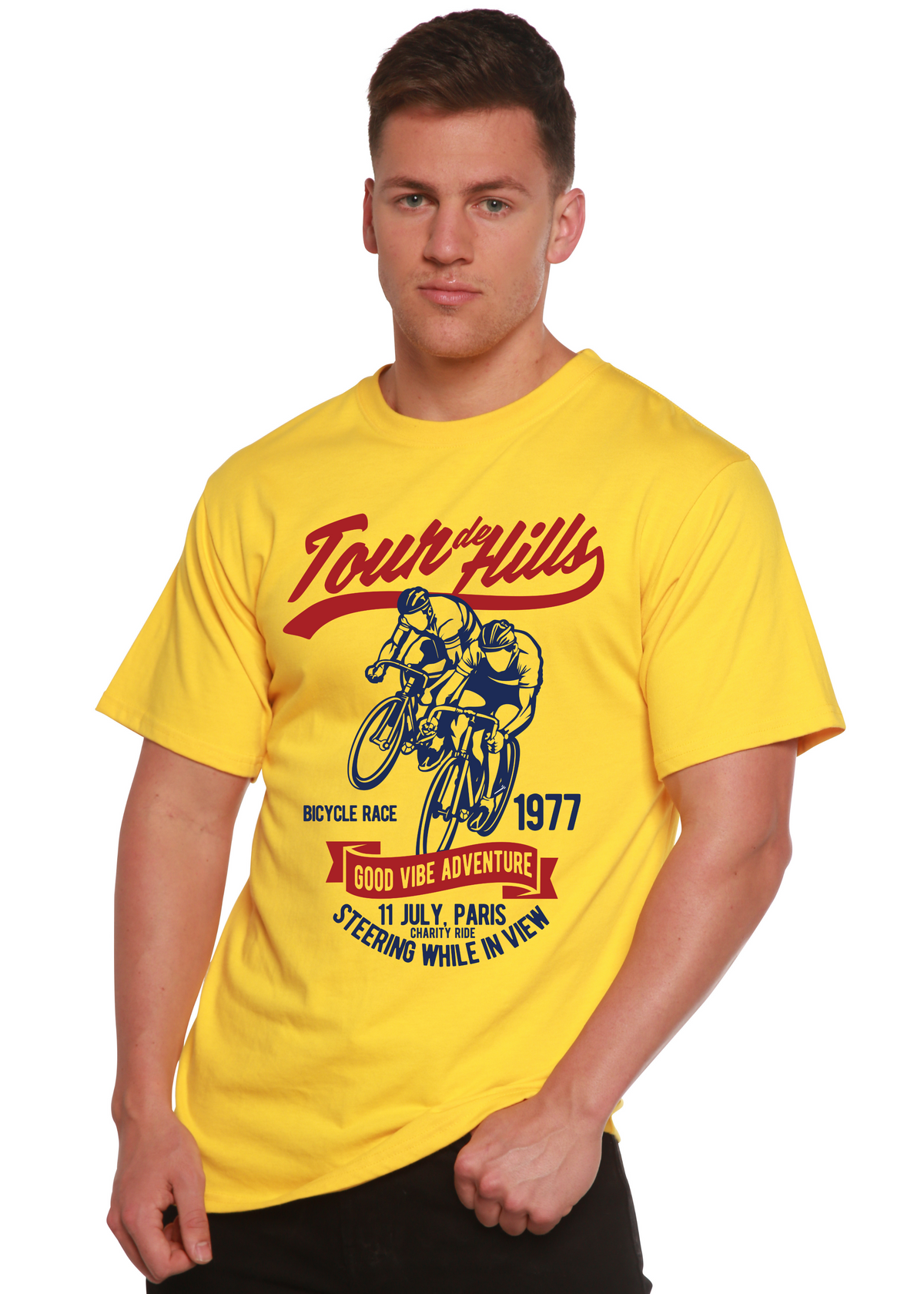Tour De Hills men's bamboo graphic T-shirt – view 2