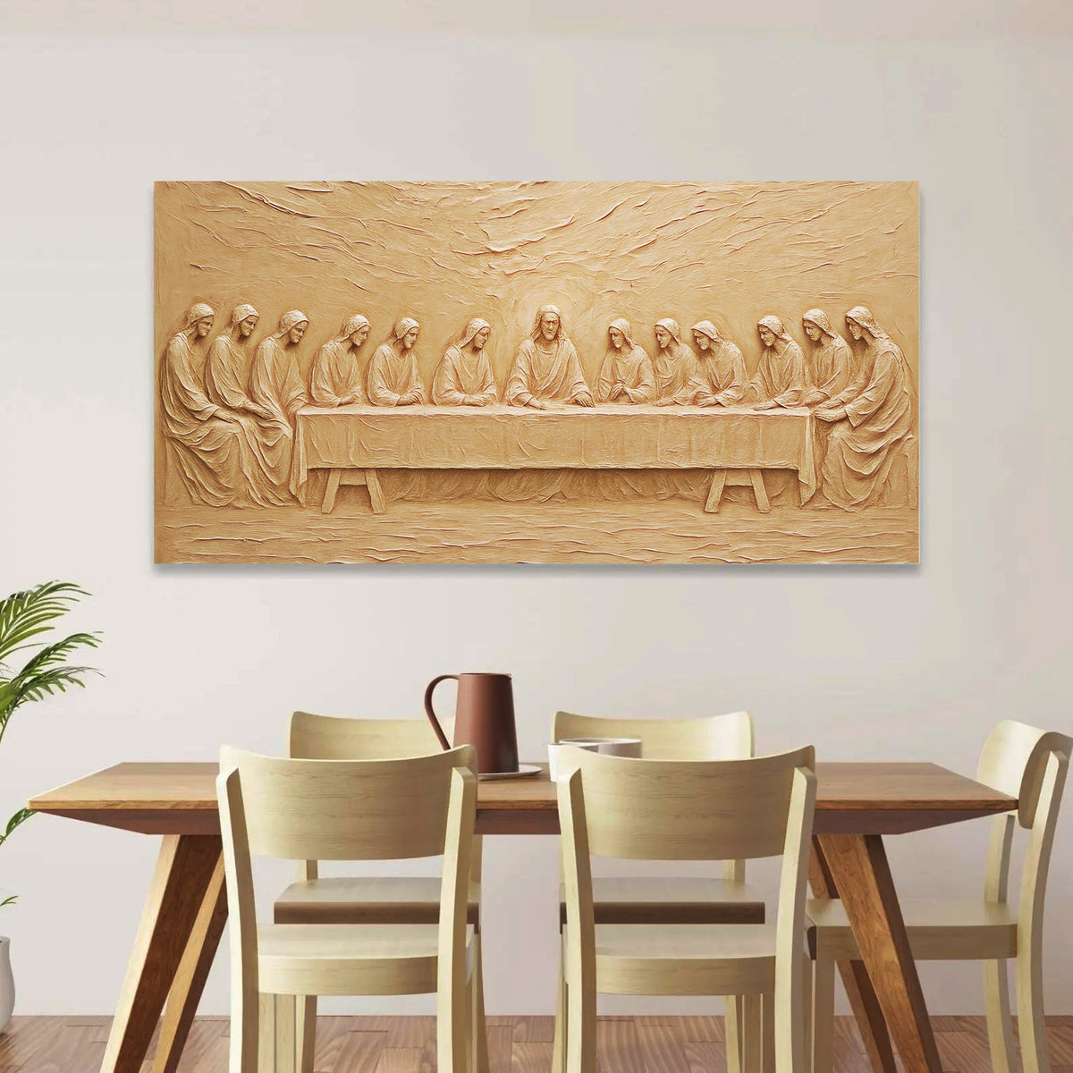 The Last Supper Minimalist Faith Wall Art by Tailored Canvases