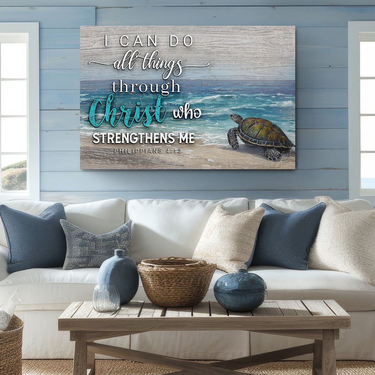 I Can Do All Things Through Christ Faith Sign IV by Tailored Canvases