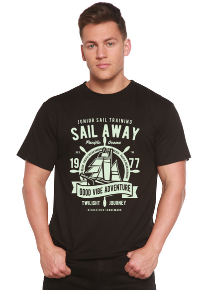 Sail Away men's bamboo graphic T-shirt – view 2