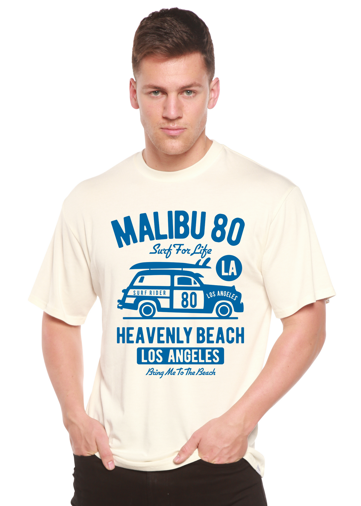 Malibu 80 men's bamboo graphic T-shirt – view 4