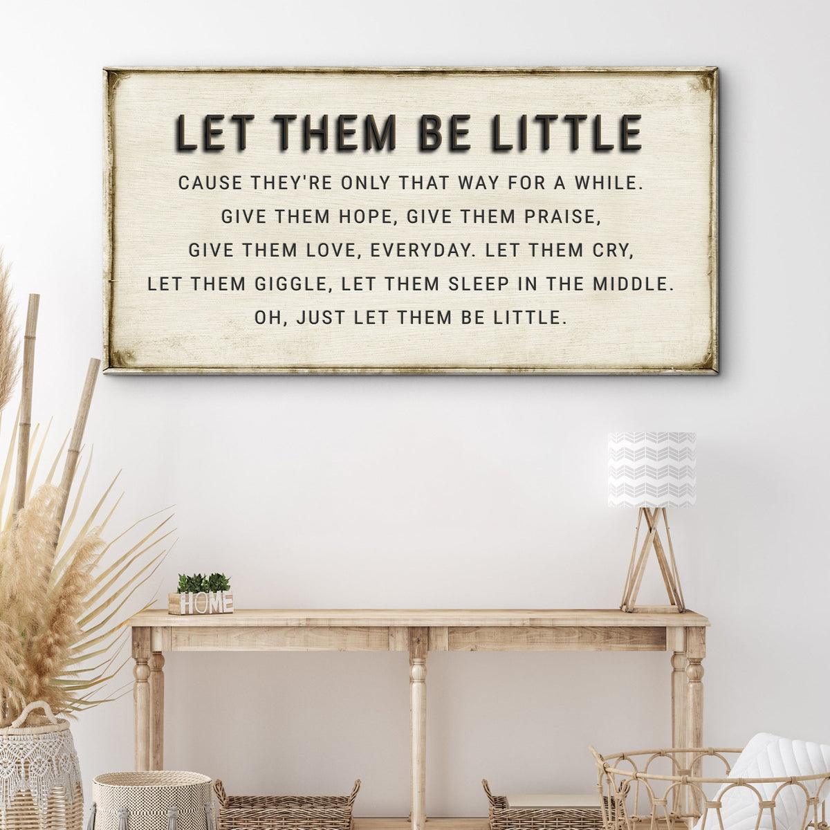 Let Them Be Little Playroom Sign by Tailored Canvases