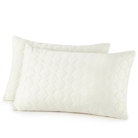 Organic Cotton Lofted Quilted Pillow Protectors by Whisper Organics