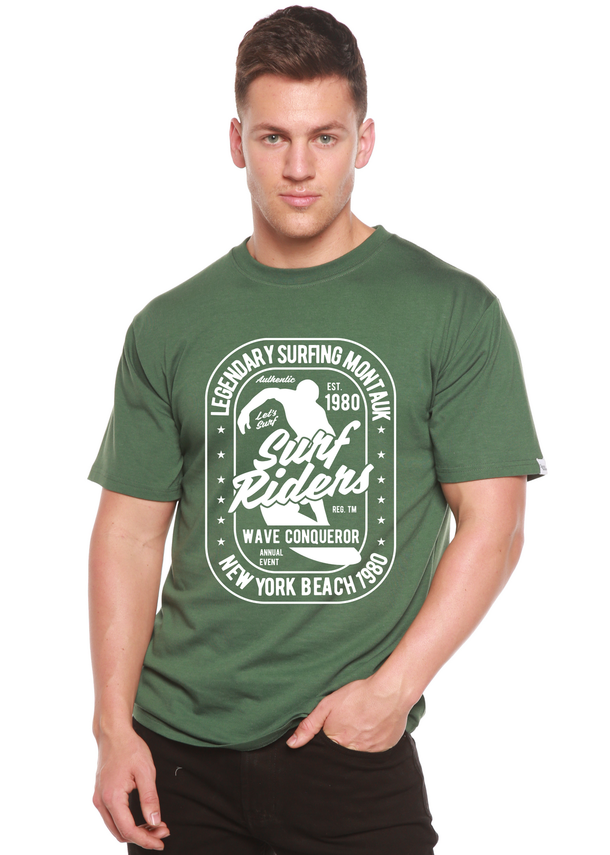Surf Rider men's bamboo graphic T-shirt – view 3