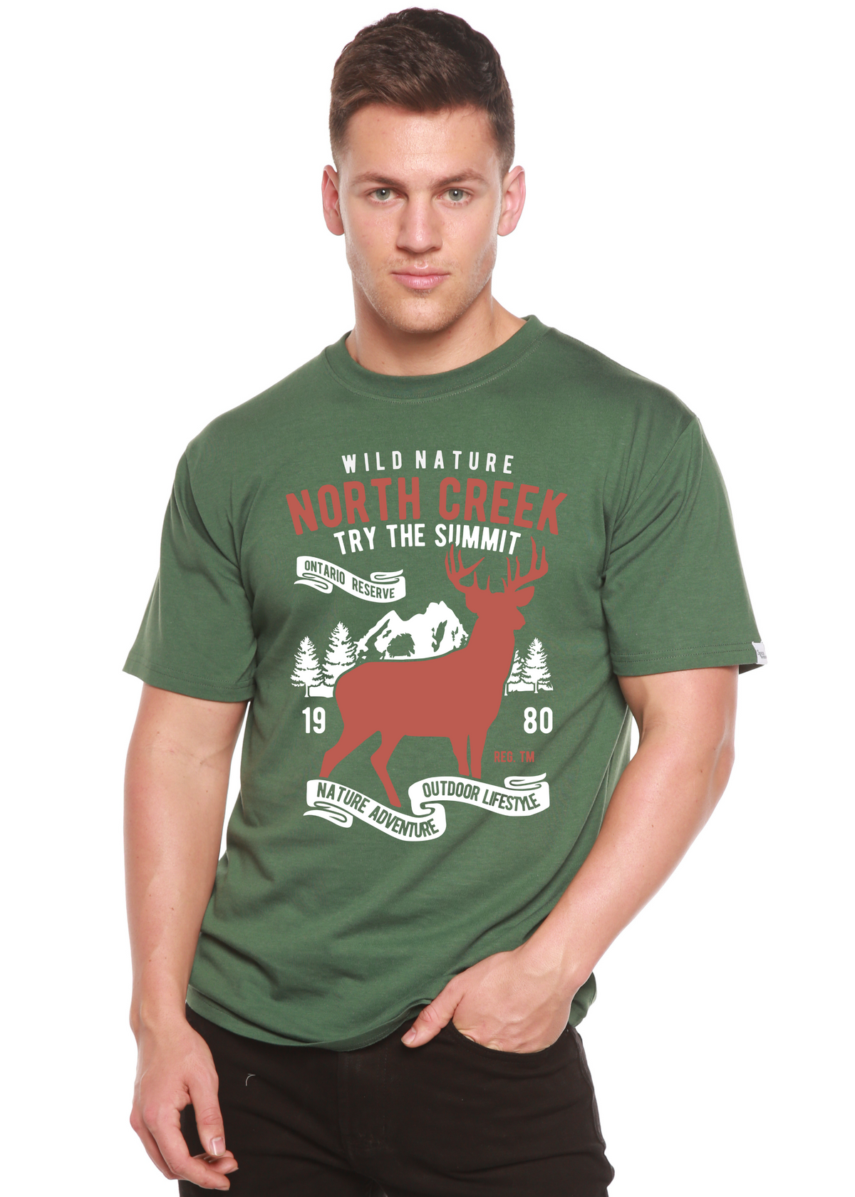 North Creek men's bamboo graphic T-shirt – view 3