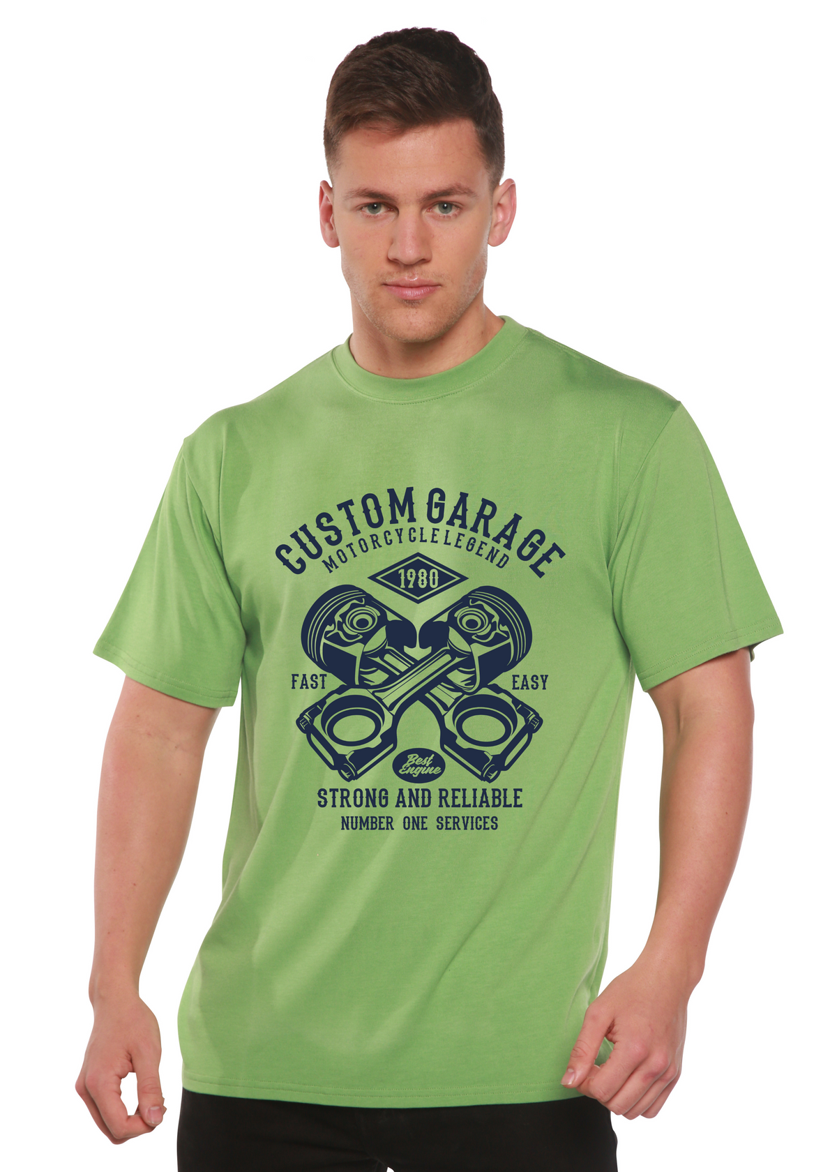 Custom Garage men's bamboo graphic T-shirt – view 4