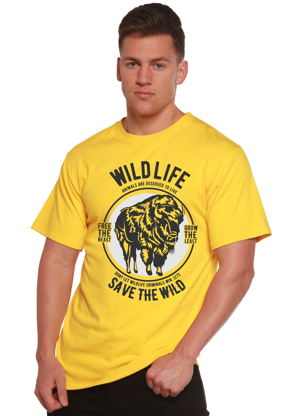 Wild Life men's bamboo graphic T-shirt – view 2