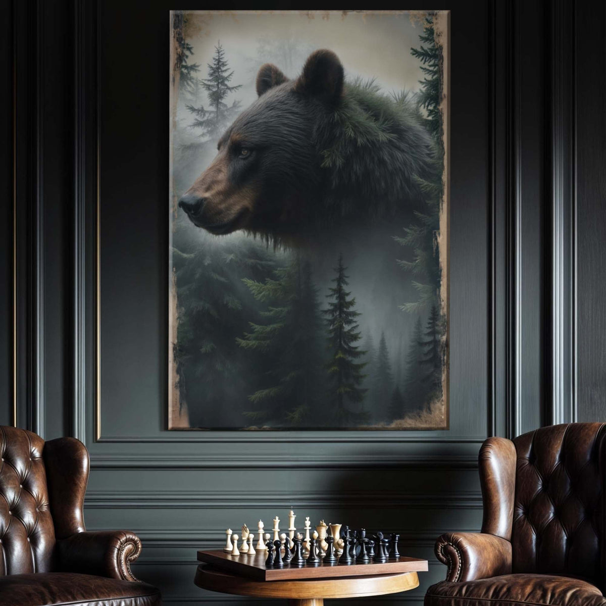 Black Bear Exposure Wall Art by Tailored Canvases