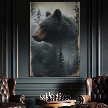 Black Bear Exposure Wall Art by Tailored Canvases