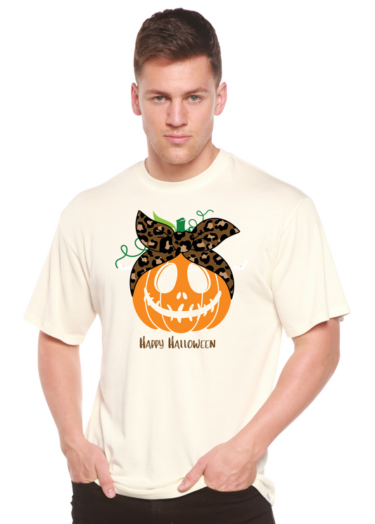 Happy Halloween men's short sleeve graphic T-shirt in bamboo viscose and organic cotton
