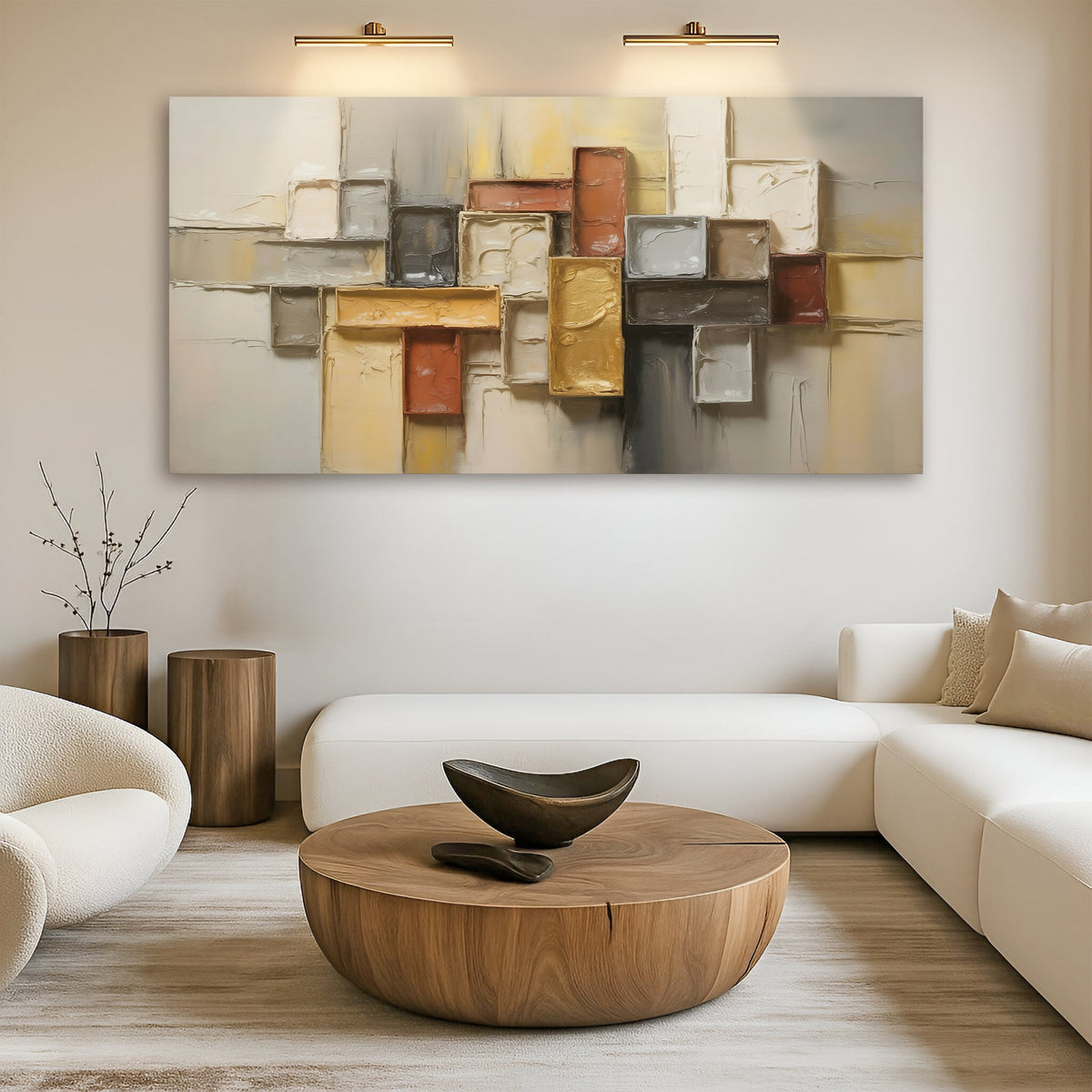Shape Pattern Minimalist Abstract Wall Art by Tailored Canvases