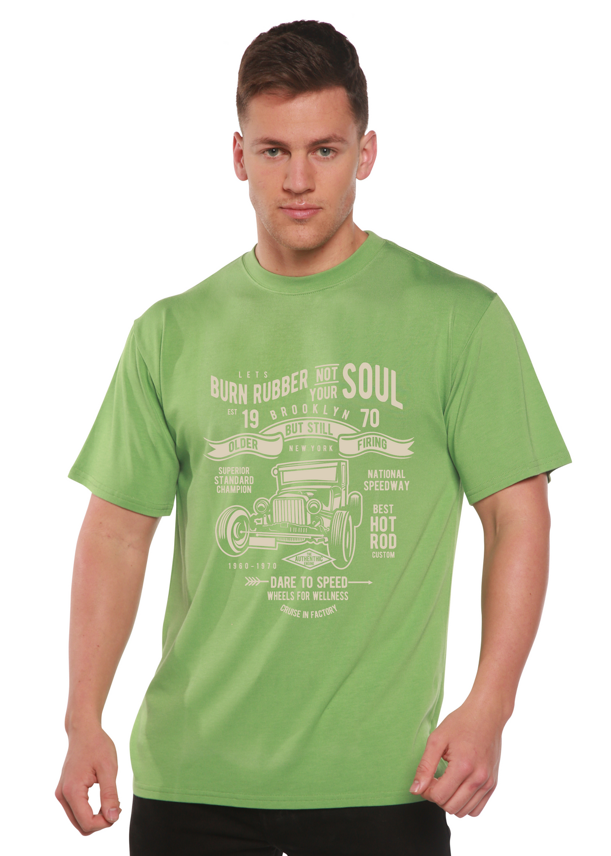 Burn Rubber men's bamboo graphic T-shirt – view 3