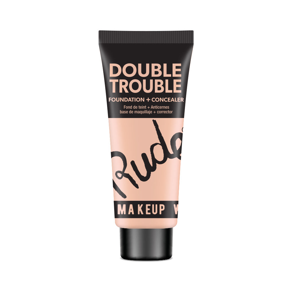 RUDE Double Trouble Foundation + Concealer - Silk 01 by Avera Group