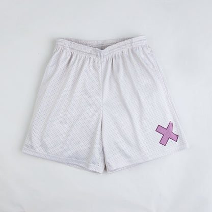 Creme basic mesh shorts