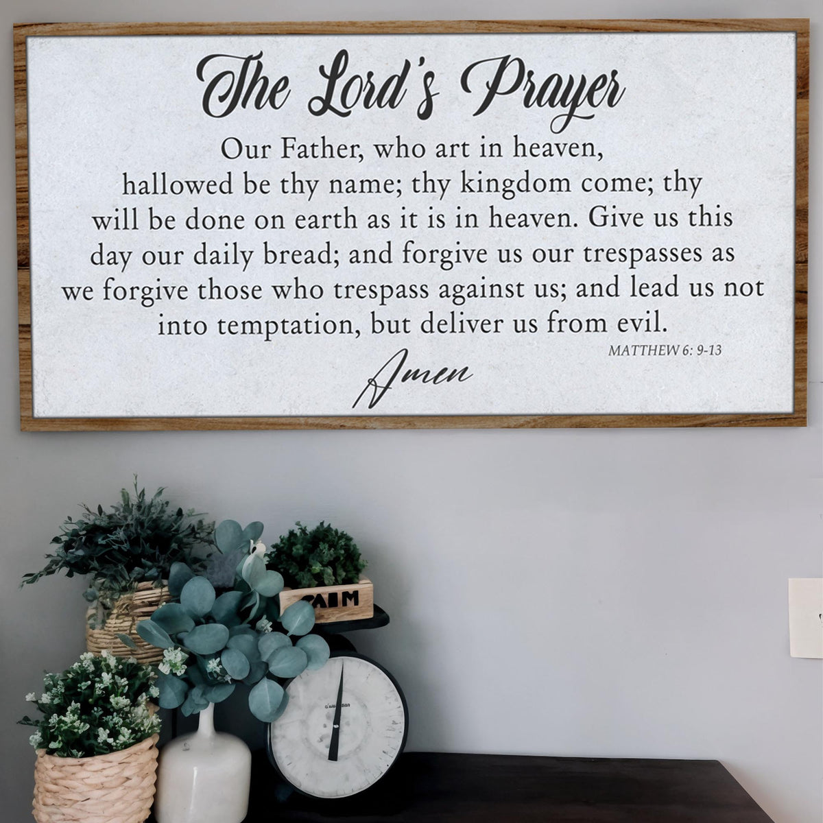 The Lord's Prayer Faith Sign II by Tailored Canvases