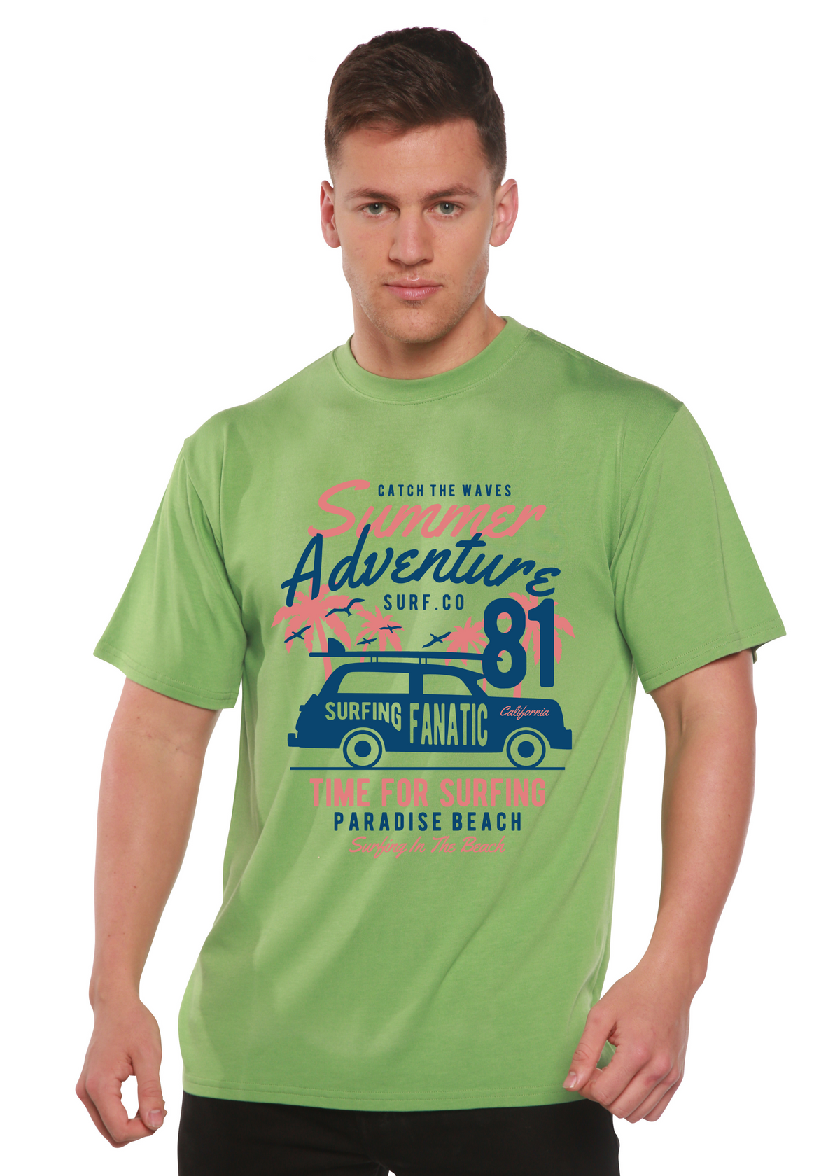 Summer Adventure men's bamboo graphic T-shirt – view 3